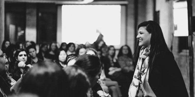 Despina Zanganas speaking at a Lean In Canada Event